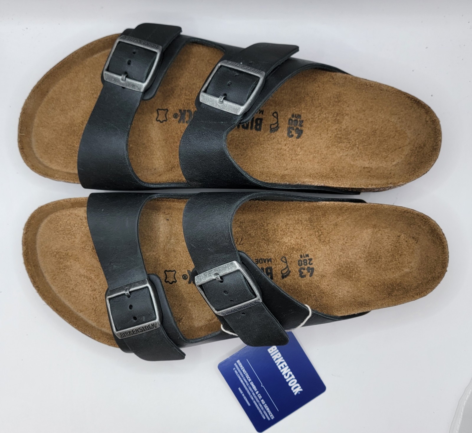 Birkenstock Arizona Bs Waxy Oiled Leather  Black Color Regular Wide