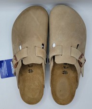 Birkenstock Boston Bs Tabacco Brown Waxy Leather Regular Wide