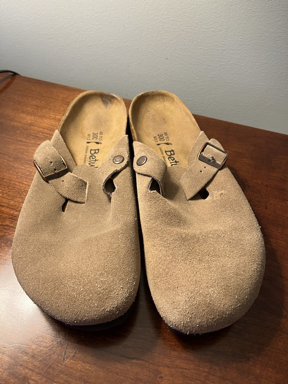 BIRKENSTOCK Bertie Boston  Suede Clogs Slides EUR 46 BARELY WORN! SEE PICS