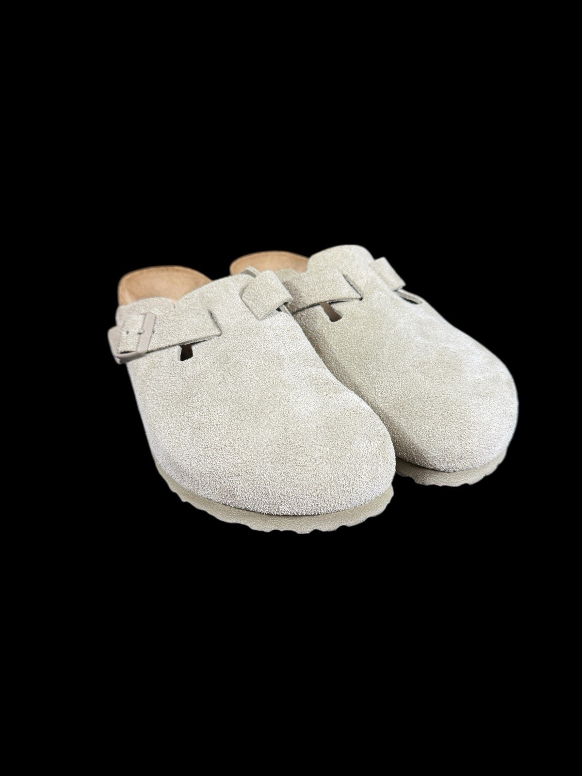 Birkenstock Boston Taupe Suede Clogs Unisex EU 40, W-9 M-7 EUC