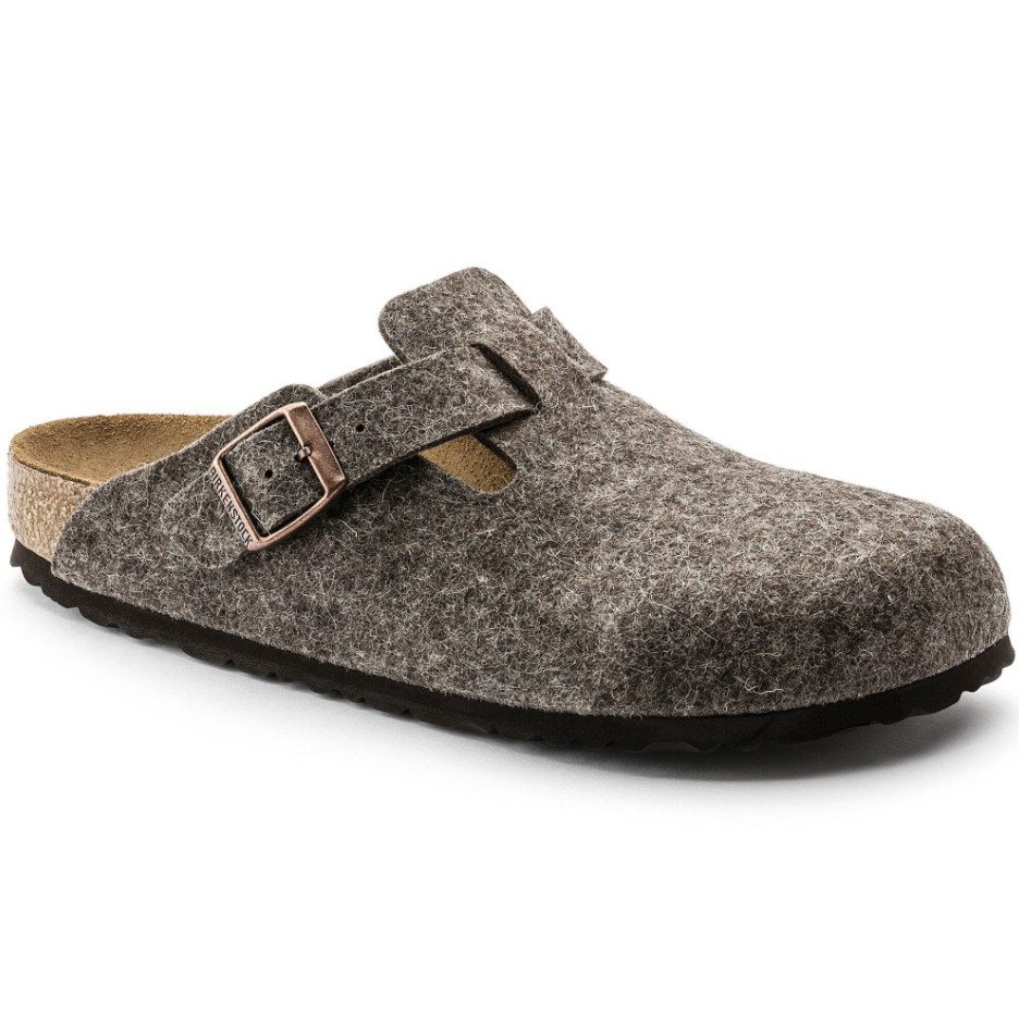 Birkenstock Boston Wool Felt  – Cacao – Medium/Narrow EU – NIB