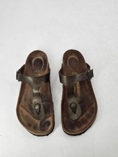 Birkenstock Gizeh Unisex W’s 9 M’s 7 Sandals Brown Slip On Thong EU 40