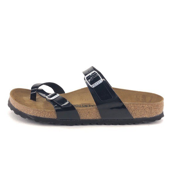 Birkenstock Mayari Black Patent Birko-Flor Summer Sandals Mens Size 10 EUR 43