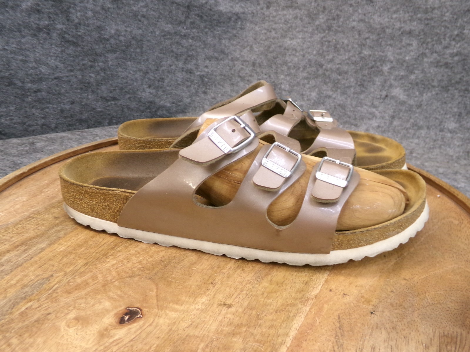 Birkenstock Florida Mauve Pink Birko-Flor Sandals Slides Size 41 US 10 Narrow