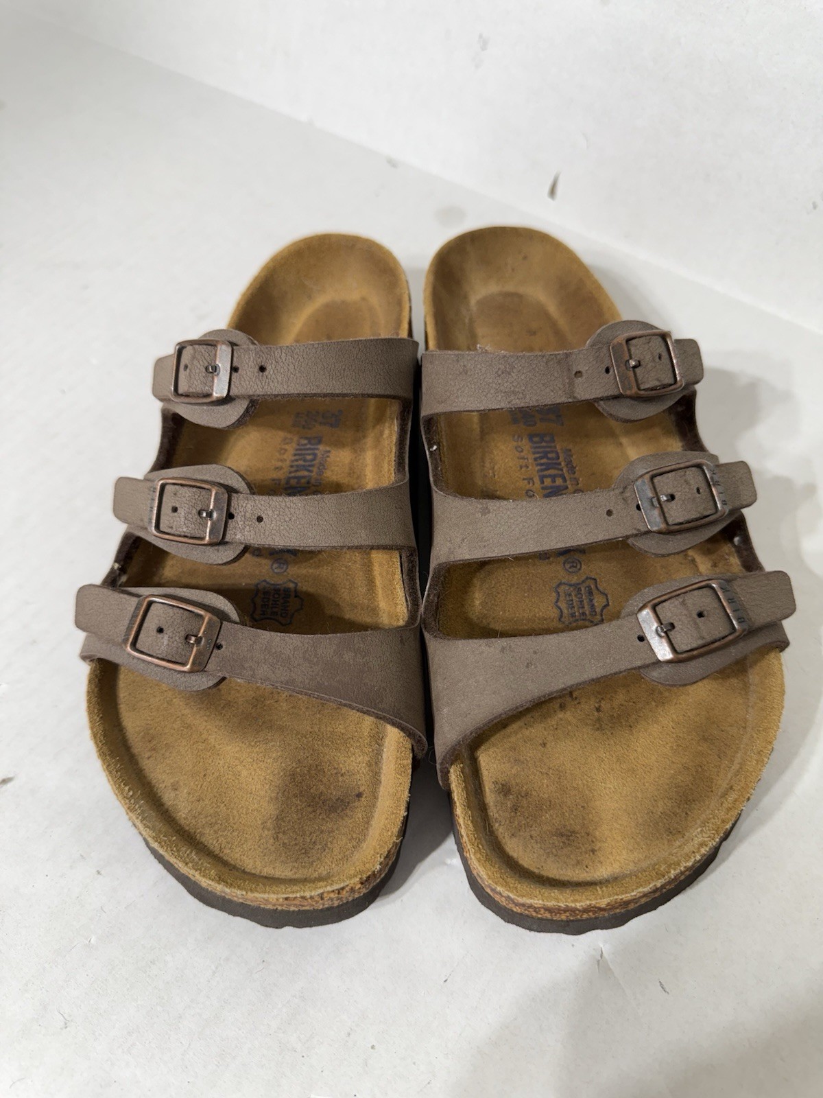 Birkenstock Florida Soft Footbed Leather Sandal Mocha EU 37 W 6-6.5/ Men’s 4-4.5