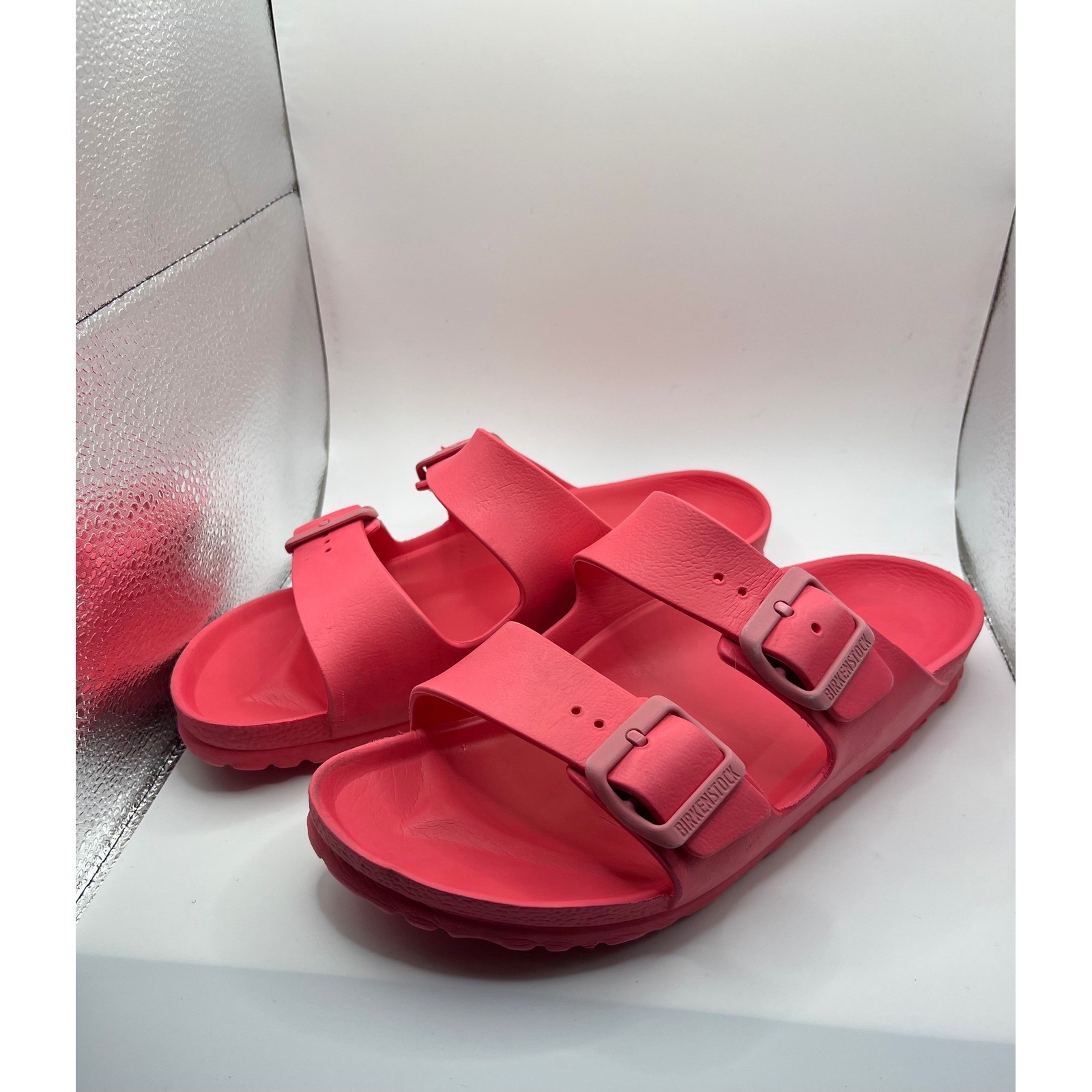 Birkenstock Gizeh EVA Coral Pink Waterproof Slides Sandals Size 37 7