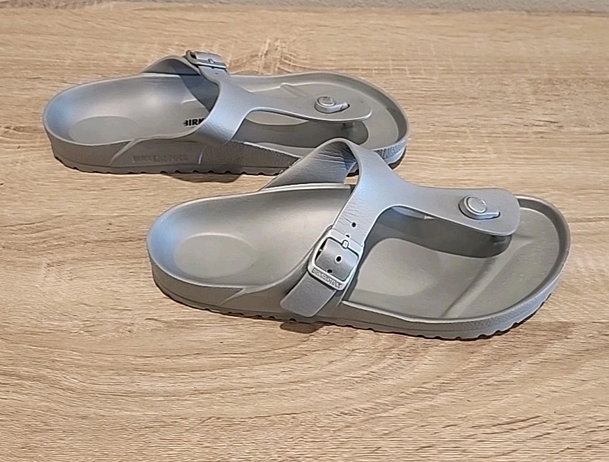 Birkenstock Gizeh Essentials EVA – Silver Thong Sandal Sz EU 41 US 10