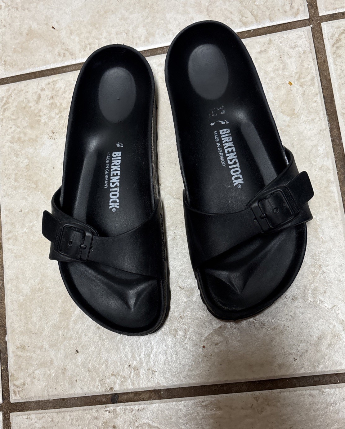 Birkenstock Madrid Essentials EVA Black Sandals Plastic Rubber 37 US 7
