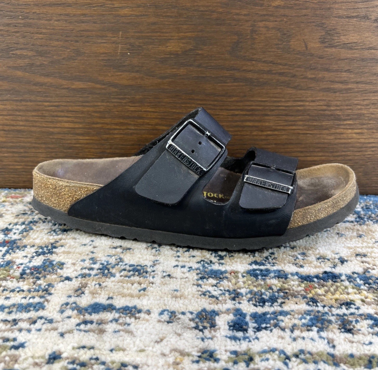 Birkenstock Arizona Black Womens Sz 8 EU 39 Regular Sandals 2-Strap Buckle