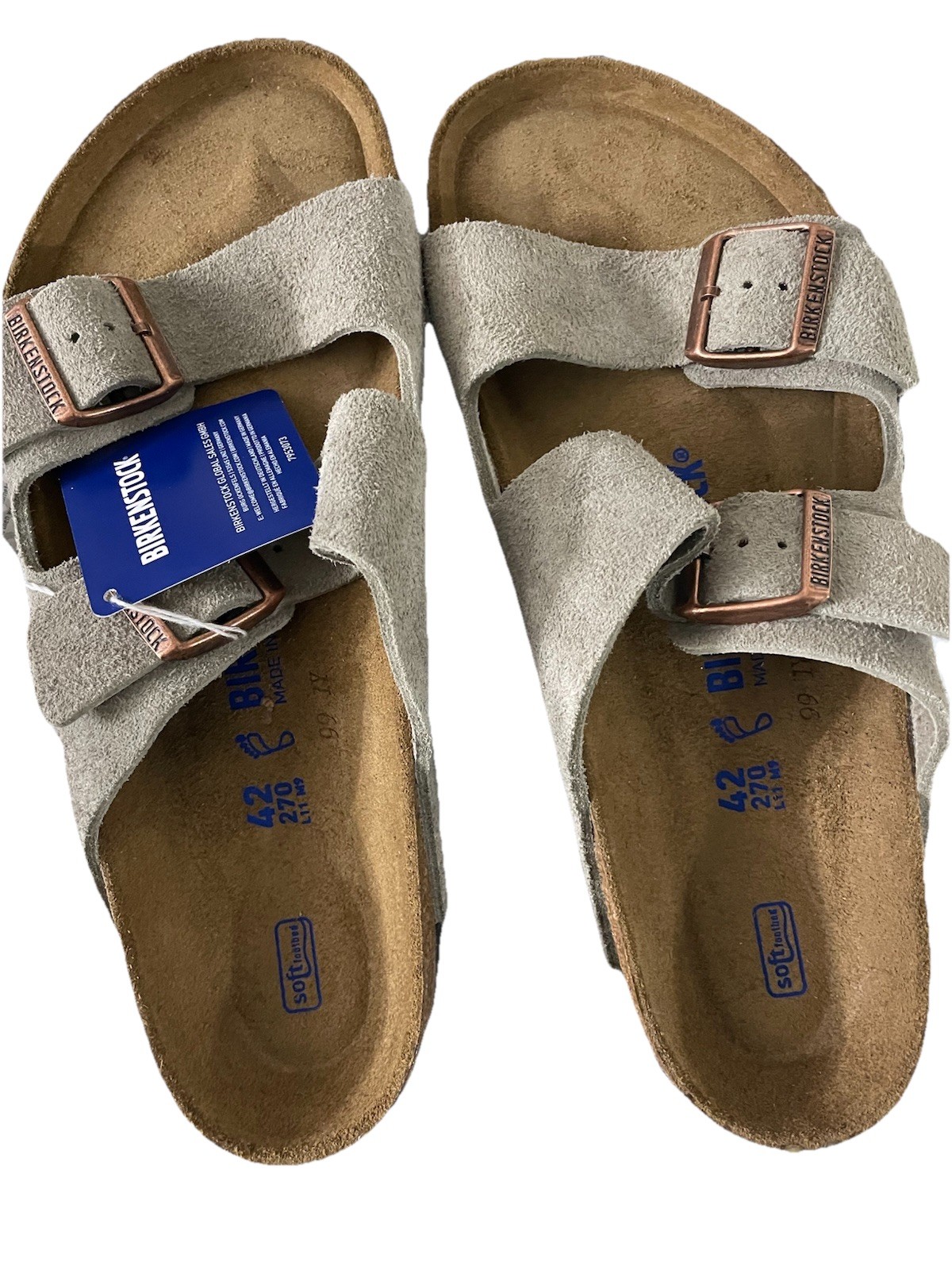 Birkenstock Arizona Suede  Footbed Sandals in Taupe Model 0951301