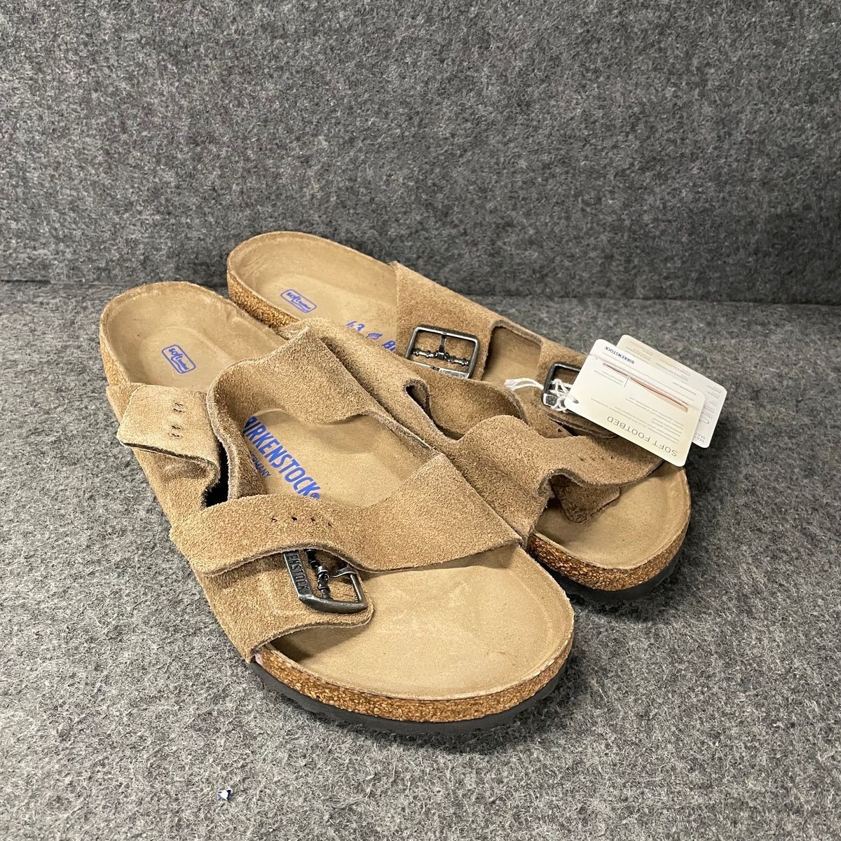BIRKENSTOCK Arizona Soft Footbed Sandals Men’s Size US 10 Dark Tea