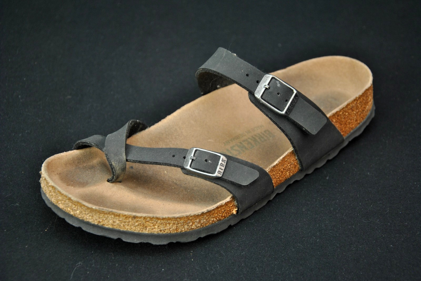 Vegan Birkenstock Mayari Black Sandals 40 L 9 Toe 10925CS