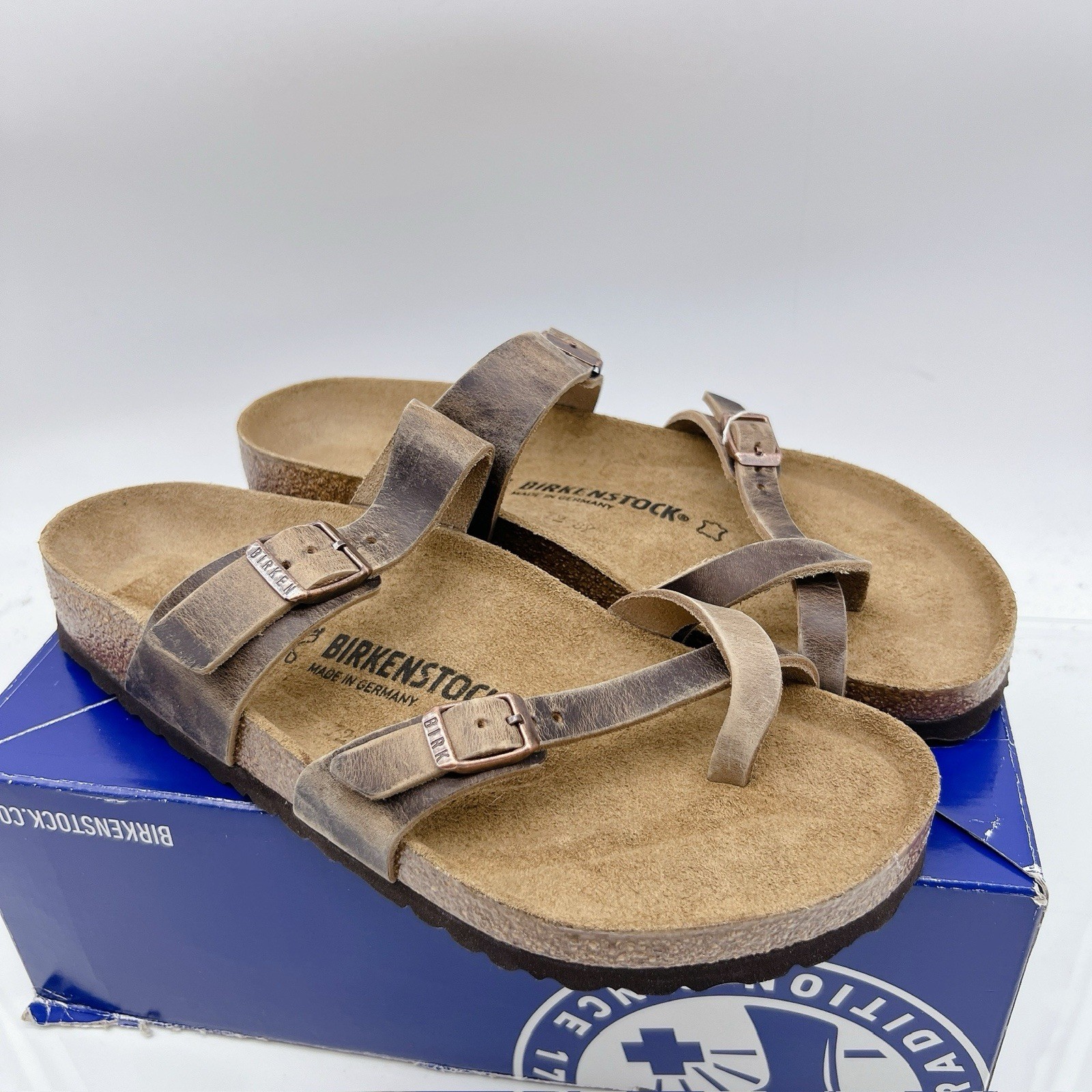 Birkenstock Mayari Sandal Tabacco Brown Oiled Leather Womens EU 42 US 11- 11.5 R