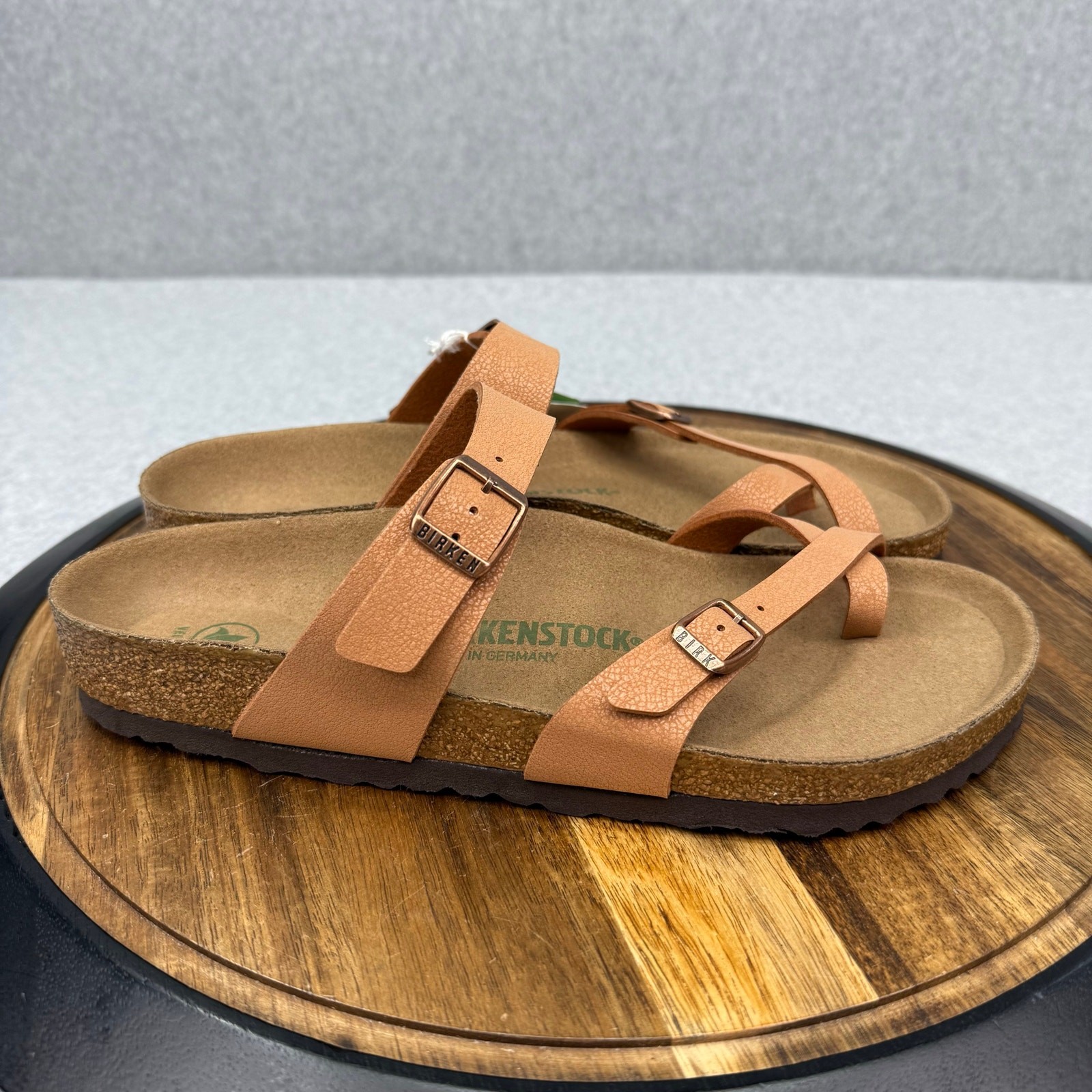 Birkenstock Mayari Sandals Women’s 11 (42) Vegan Strappy Brown Burnt Orange NWT