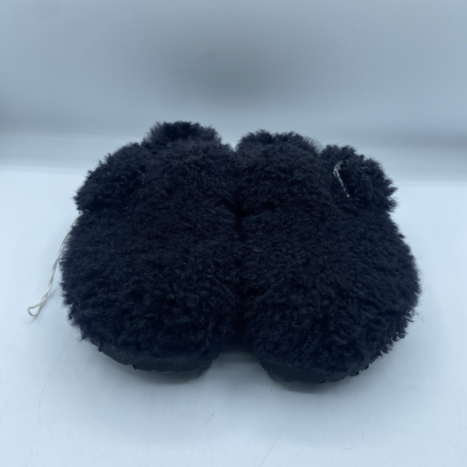 Birkenstock Papillio Shearling Fur Sandals Women 37 US 6 Black Boston Boho NWOB