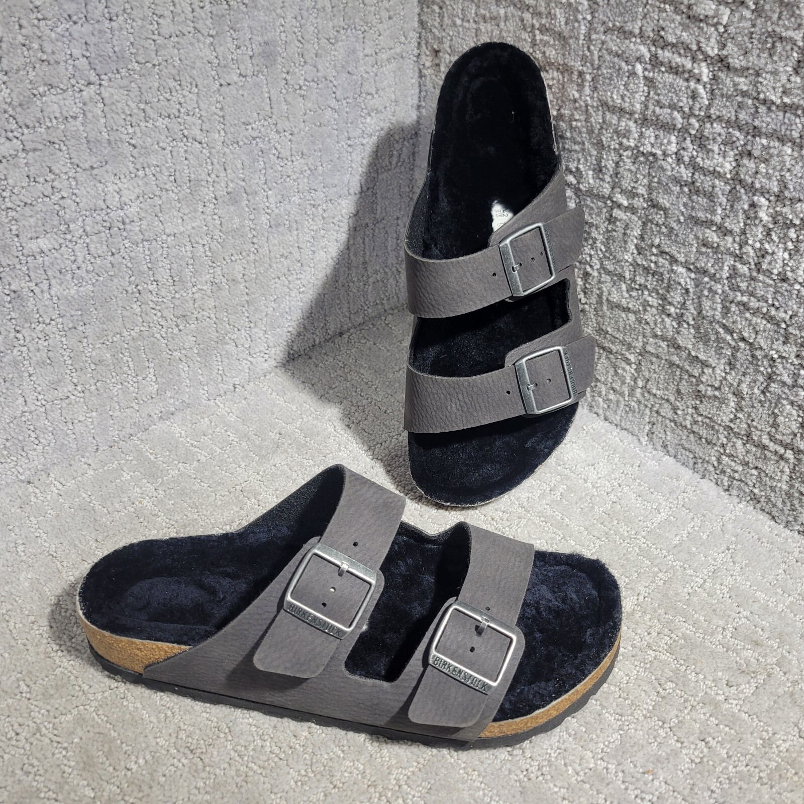 Birkenstock Arizona Unisex Size EU 42 US L11 M9 Shearling Micro Fibre Sandal