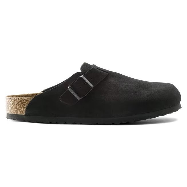 New-Birkenstock Boston Suede Leather Soft Footbed Black , SIZE EU !!!