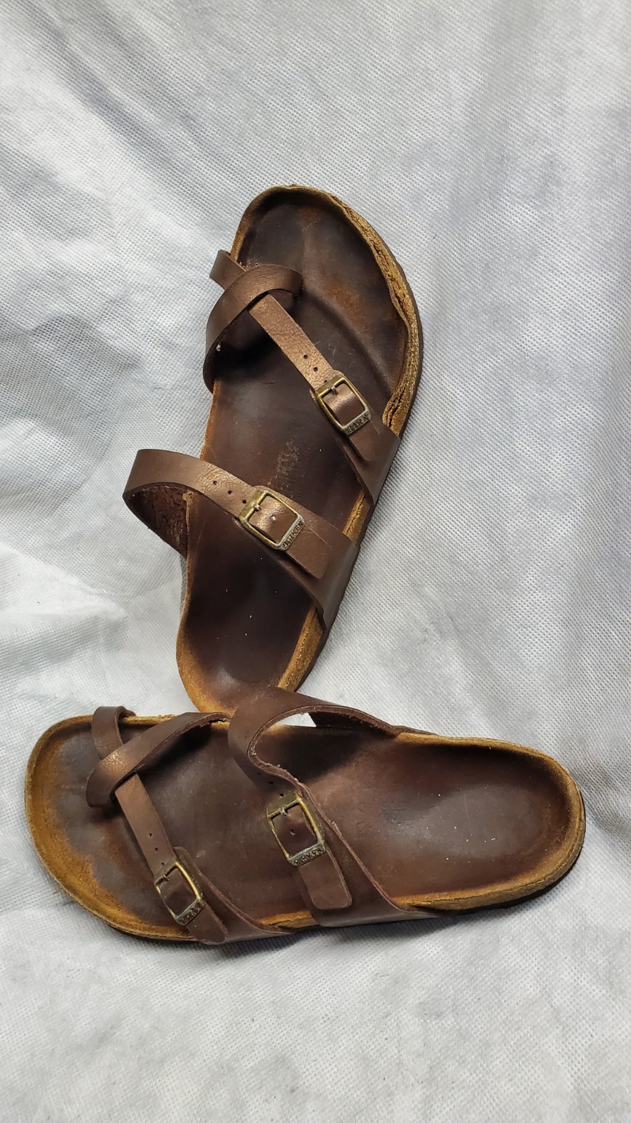 Birkenstock Mayari Womens Shoes Size 40 US 9 Brown Birko-flor Buckle Flat Strap