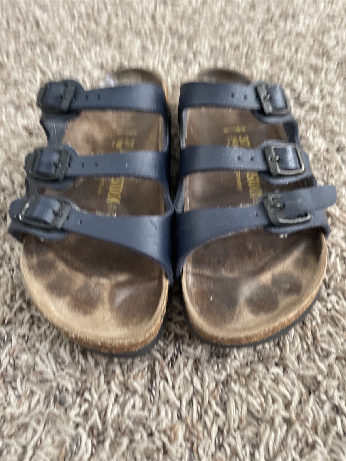 Birkenstock Florida Birko-Flor 3 Strap Blue 37 240 L6 Sandal