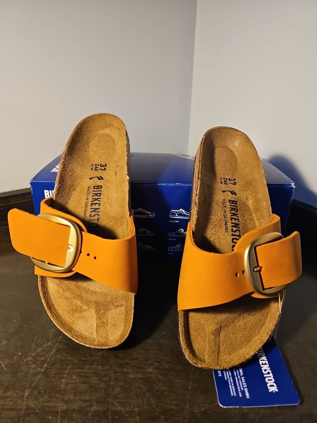 Birkenstock Madrid Big Buckle Burnt Orange Sandals 37 US Size 6