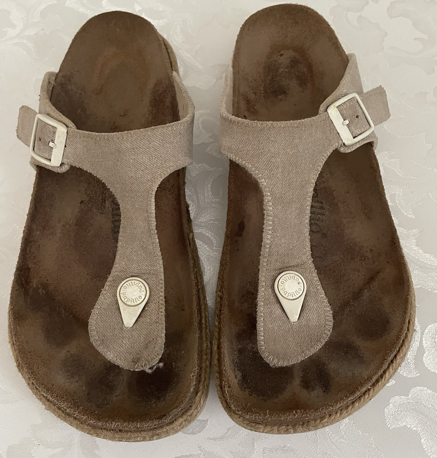 Birkenstock Papillio 40 Sandal Beige Buckle Nautical Casual Comfort