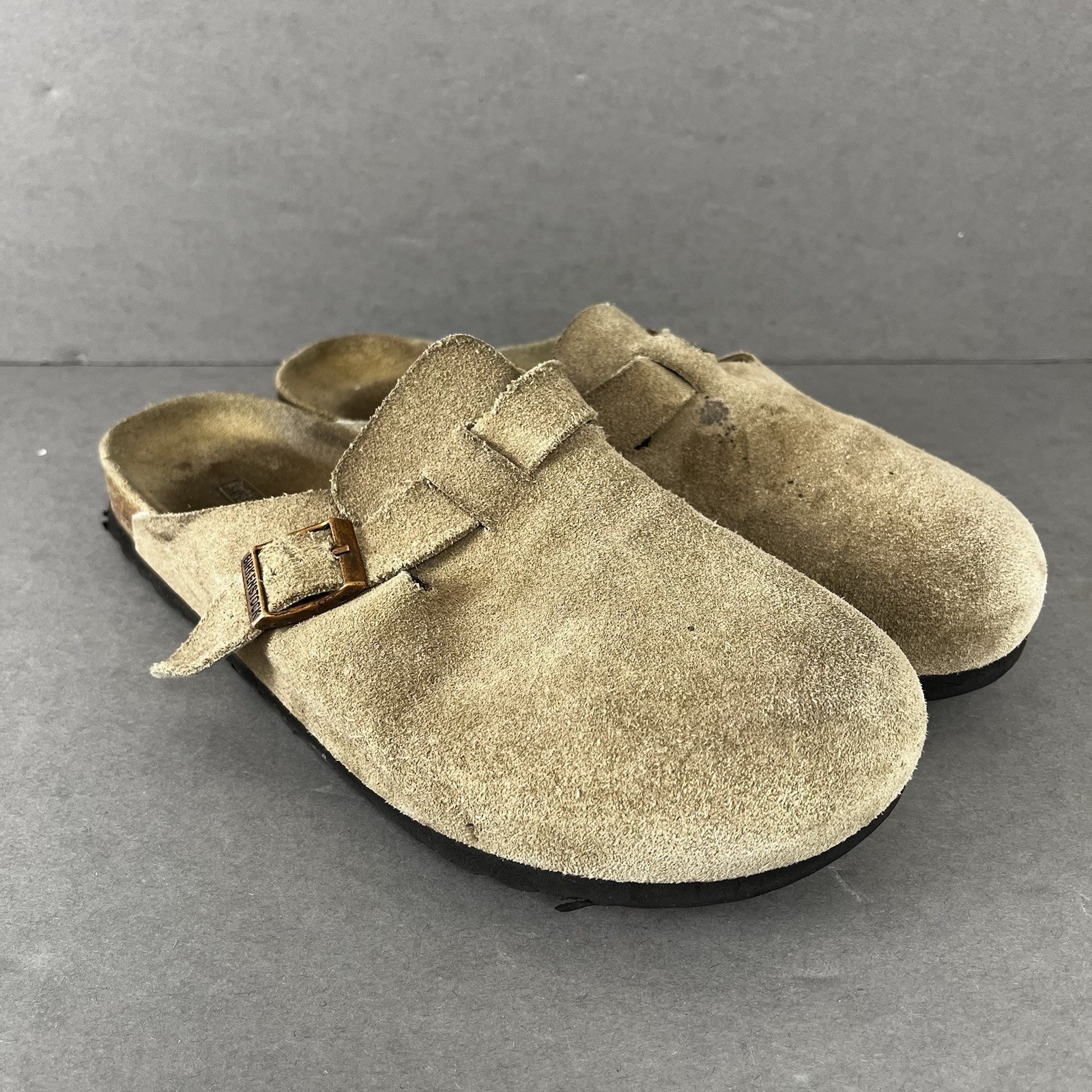 Birkenstock Boston Suede Beige Brown Slide On Clog – Women’s US 11 EU Size 42