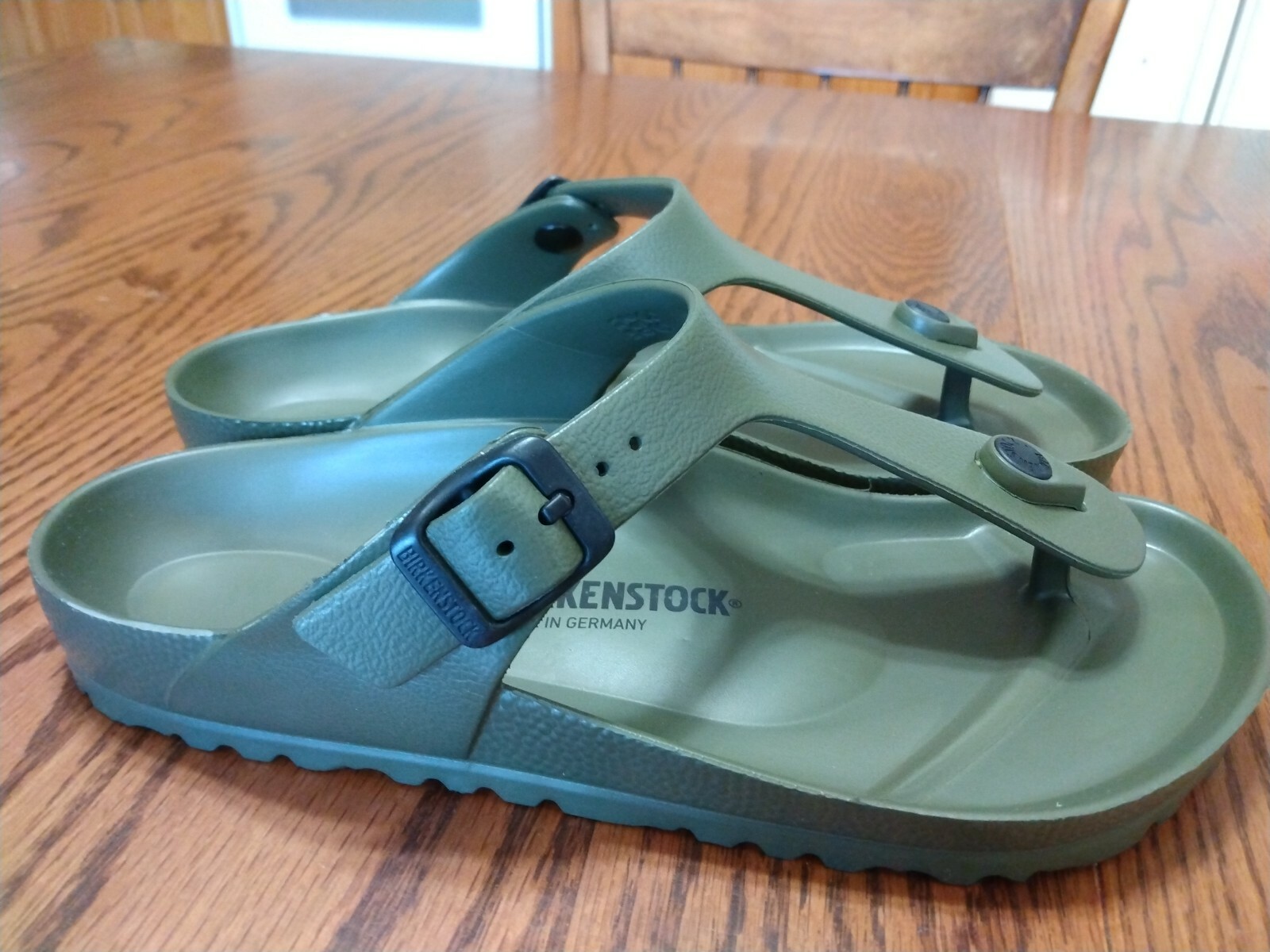 Birkenstock Gizeh Eva Unisex Thong Sandal In Khaki Size US L8 M6 Regular unisex