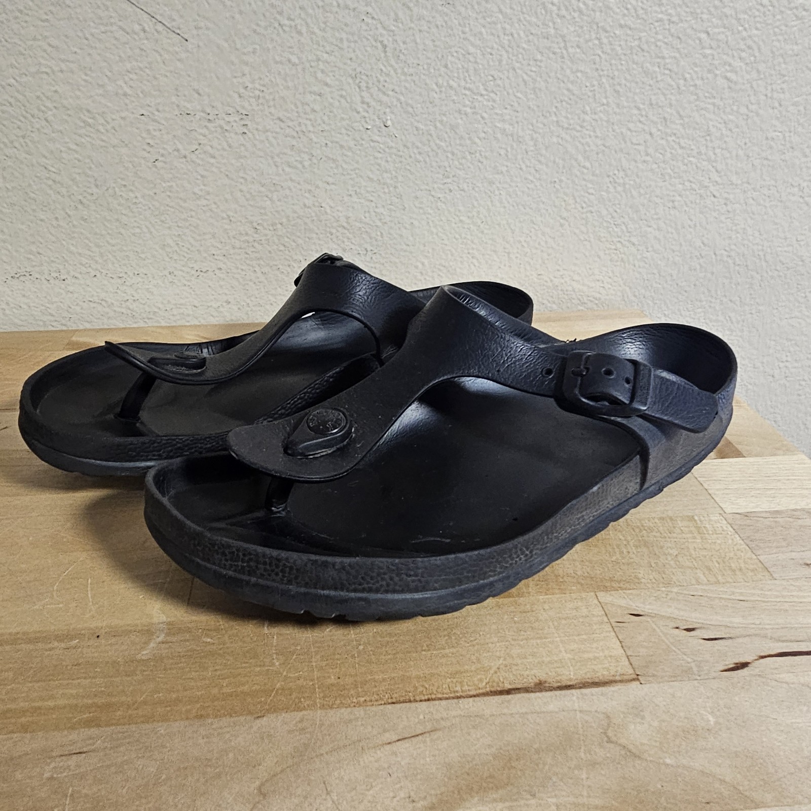 Birkenstock Gizeh Sz 38 L7 M5 US Black EVA Essentials #3