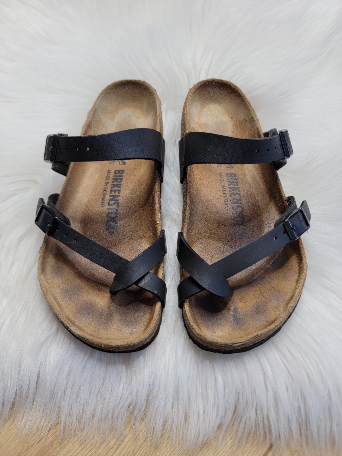 Birkenstock Mayari Black Birko-Flor Sandals Women’s Size 37 US Size 6