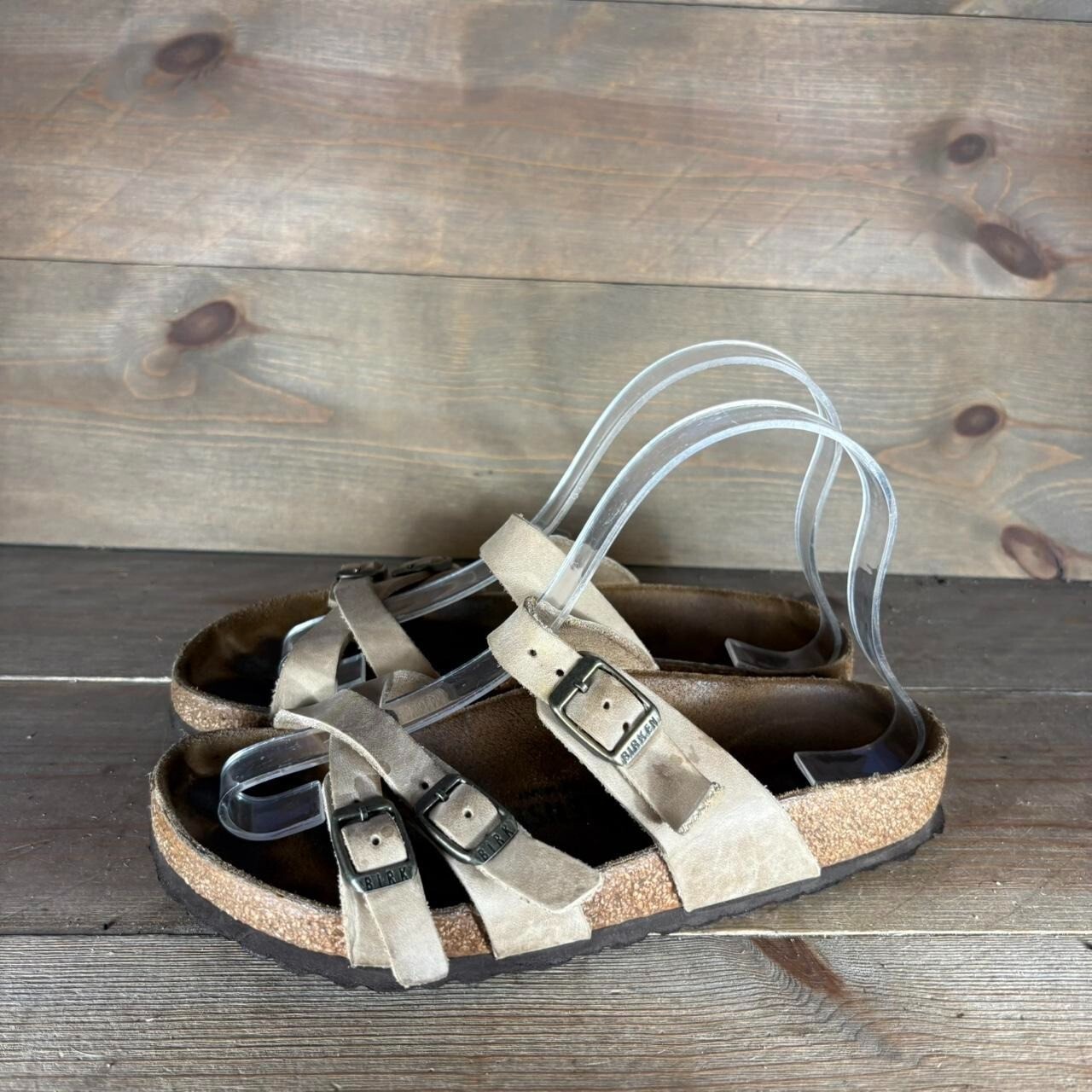 birkenstock mayari womens size 5 shoes brown leather strappy comfort sandals