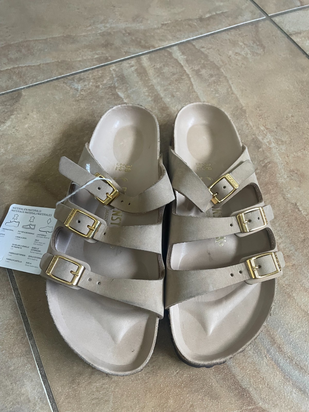 Birkenstock Florida Nubuck Leather – Sandcastle Sz 38 US 7-7.5