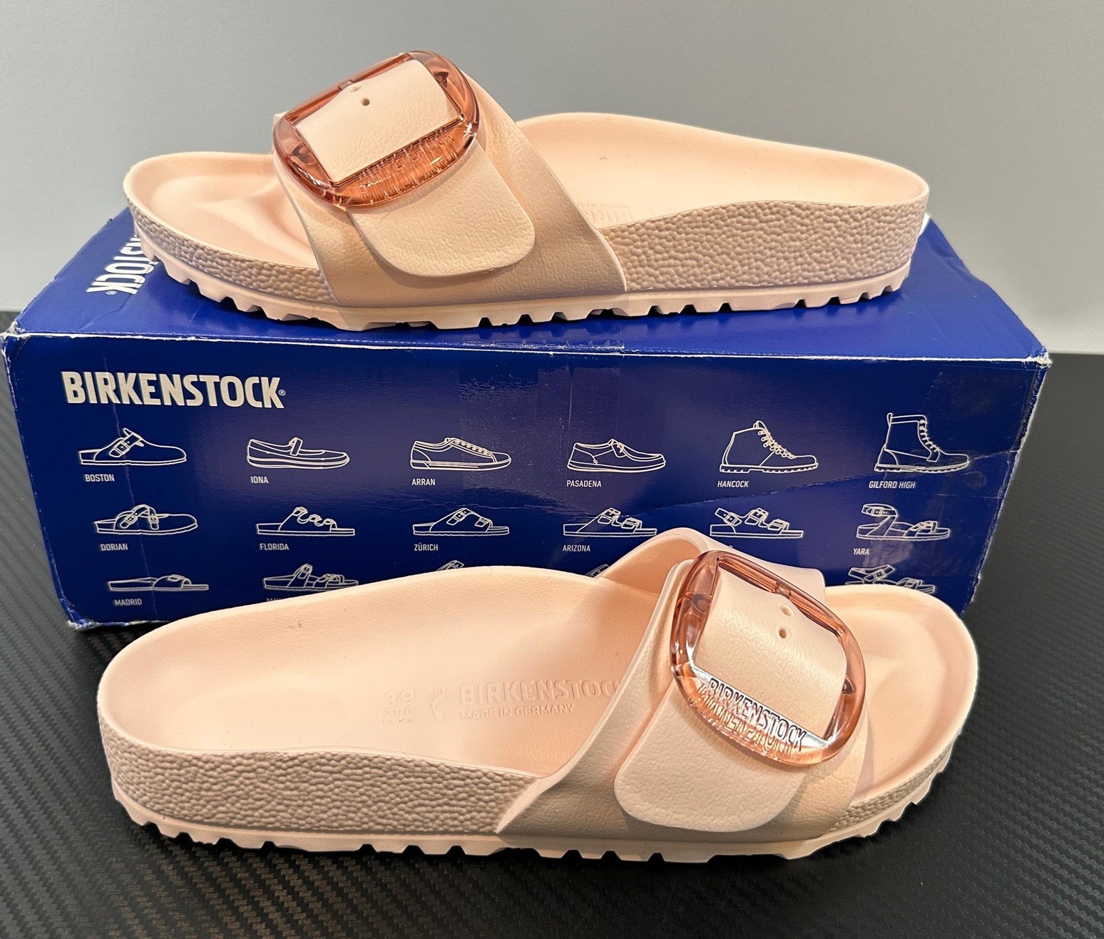 Birkenstock Madrid Big Buckle EVA Slide Sandals Women’s US 8 – Pink/ Light Rose