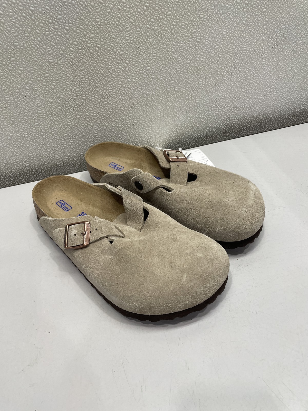 Birkenstock Boston Softbed Suede Leather Clog Unisex W7, M5 (Regular Fit)