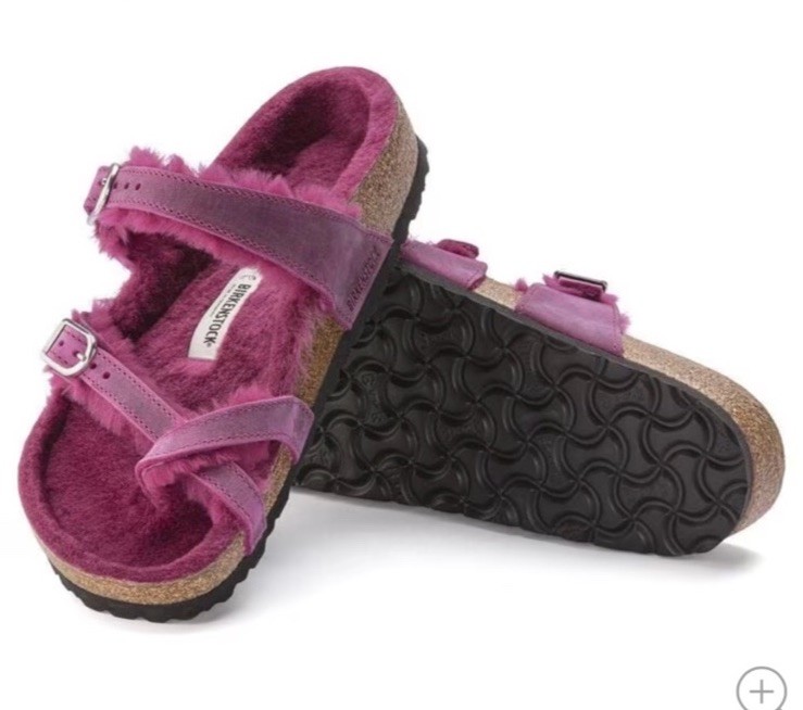 Birkenstock Mayari Genuine Shearling Sandals Size 38