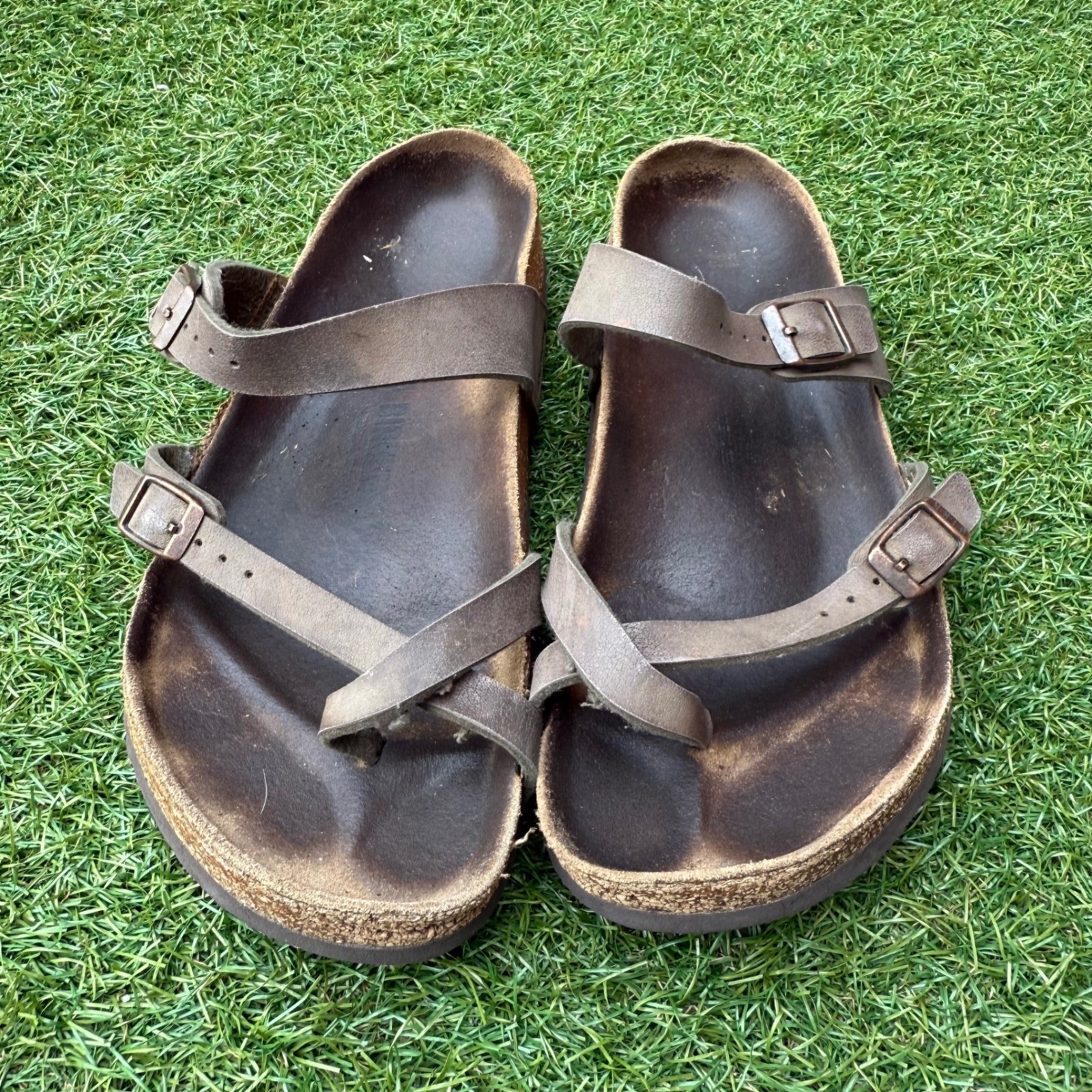 Birkenstock Mayari Leather Bronze Thong Sandals Women’s Size 40 US 9