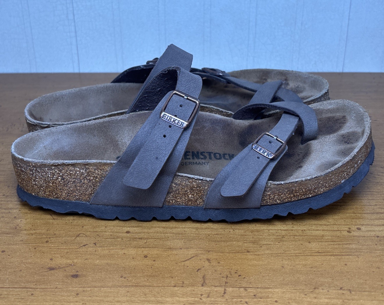 Birkenstock Mayari Brown Birko-Flor Sandals Size 39 EU 8.5 US EUC