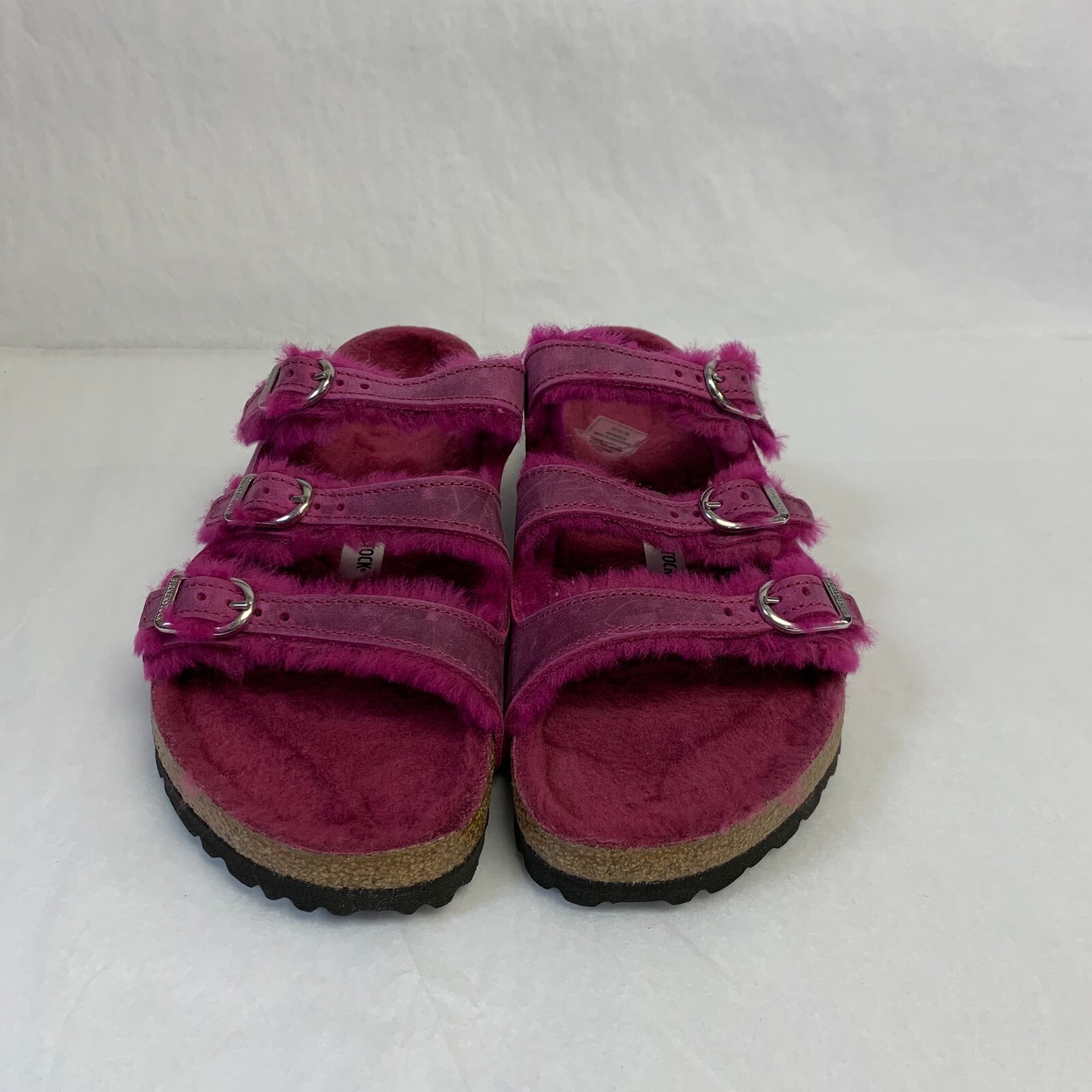 Birkenstock New w/ Box Florida Fresh Shearling Festival Fuchsia Oiled Reg Size