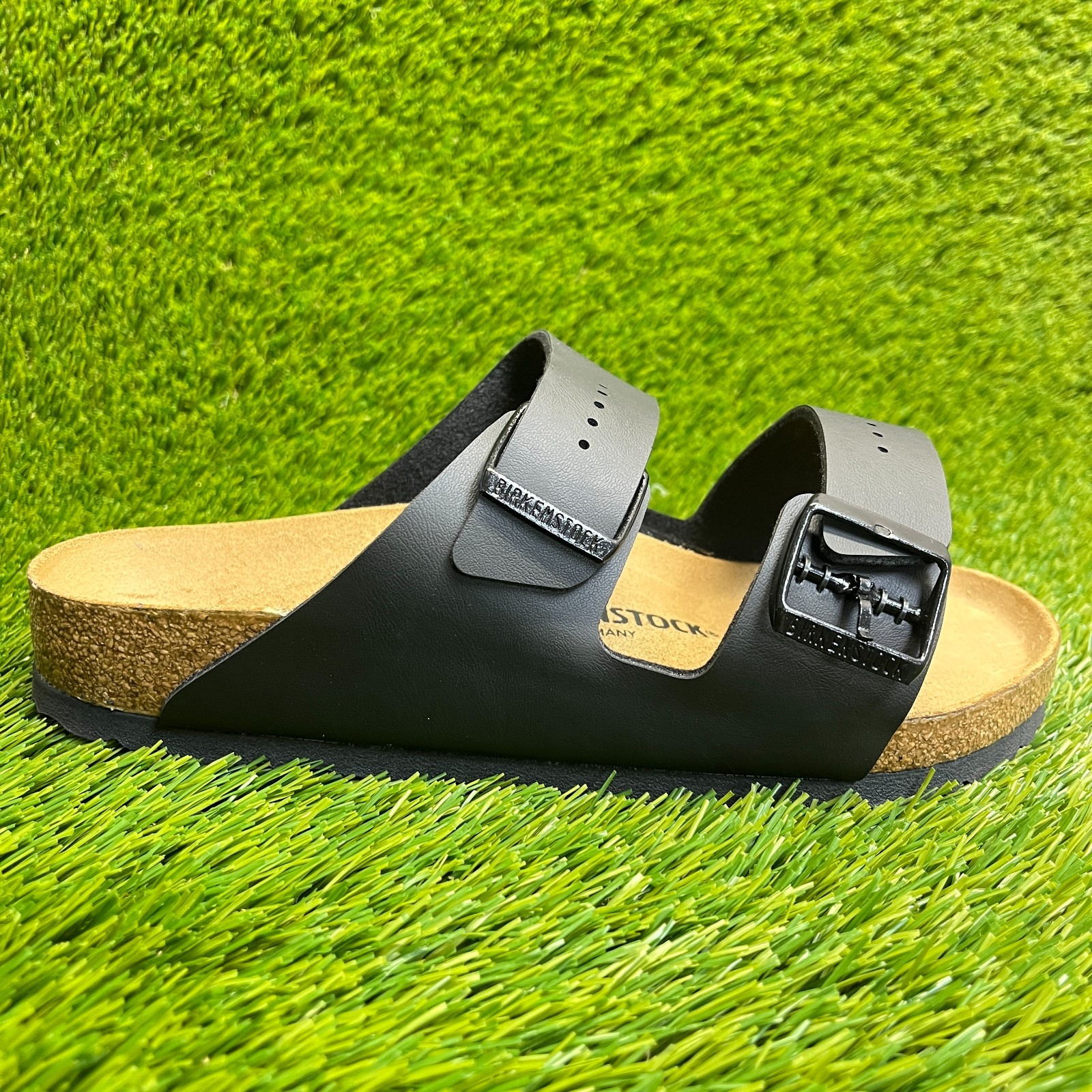 Birkenstock Arizona Birko-Flor Womens Size 9 Black Beach Outdoor Slide Sandals