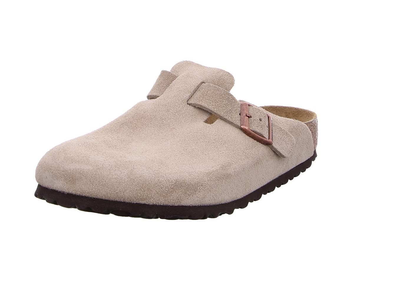 Birkenstock Boston-Taupe Soft Footbed Suede Leather Unisex Clog Shoes 6.5 Uk