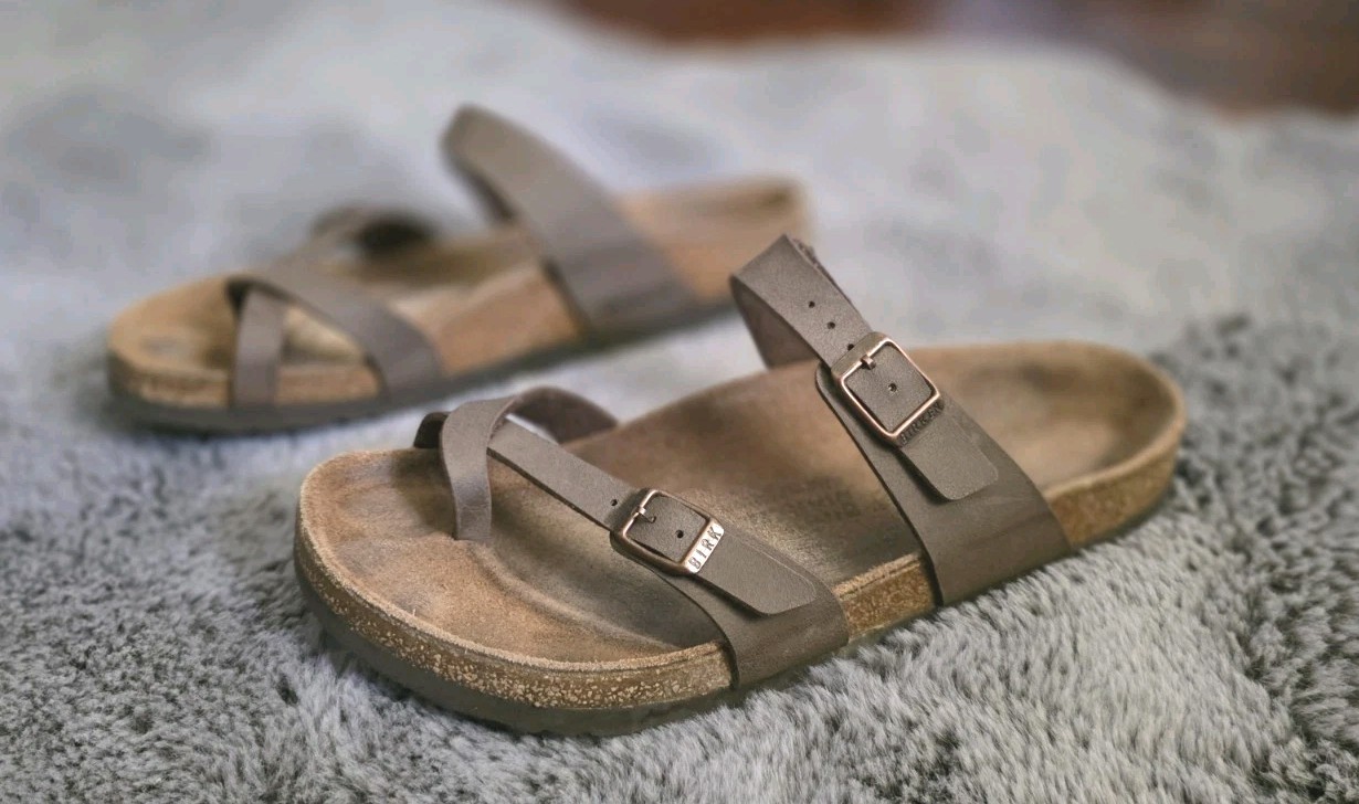 Birkenstock Mayari Birkibuc Mocha Brown Sandals Slide Women’s 40 9/9.5 Regular