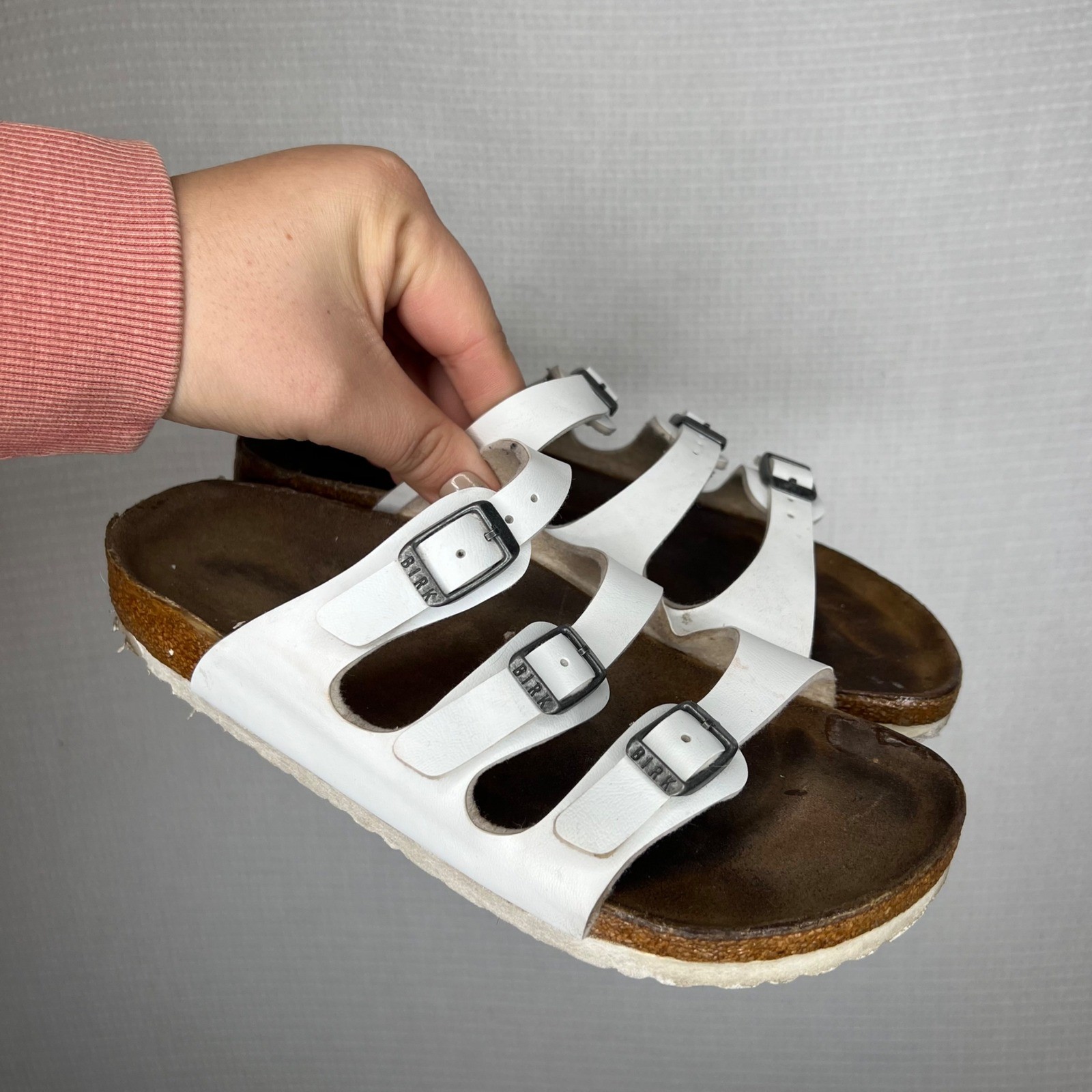 Birkenstock Florida Birk White Triple Strap Sandals Women’s Euro 36 US 5 / 5.5