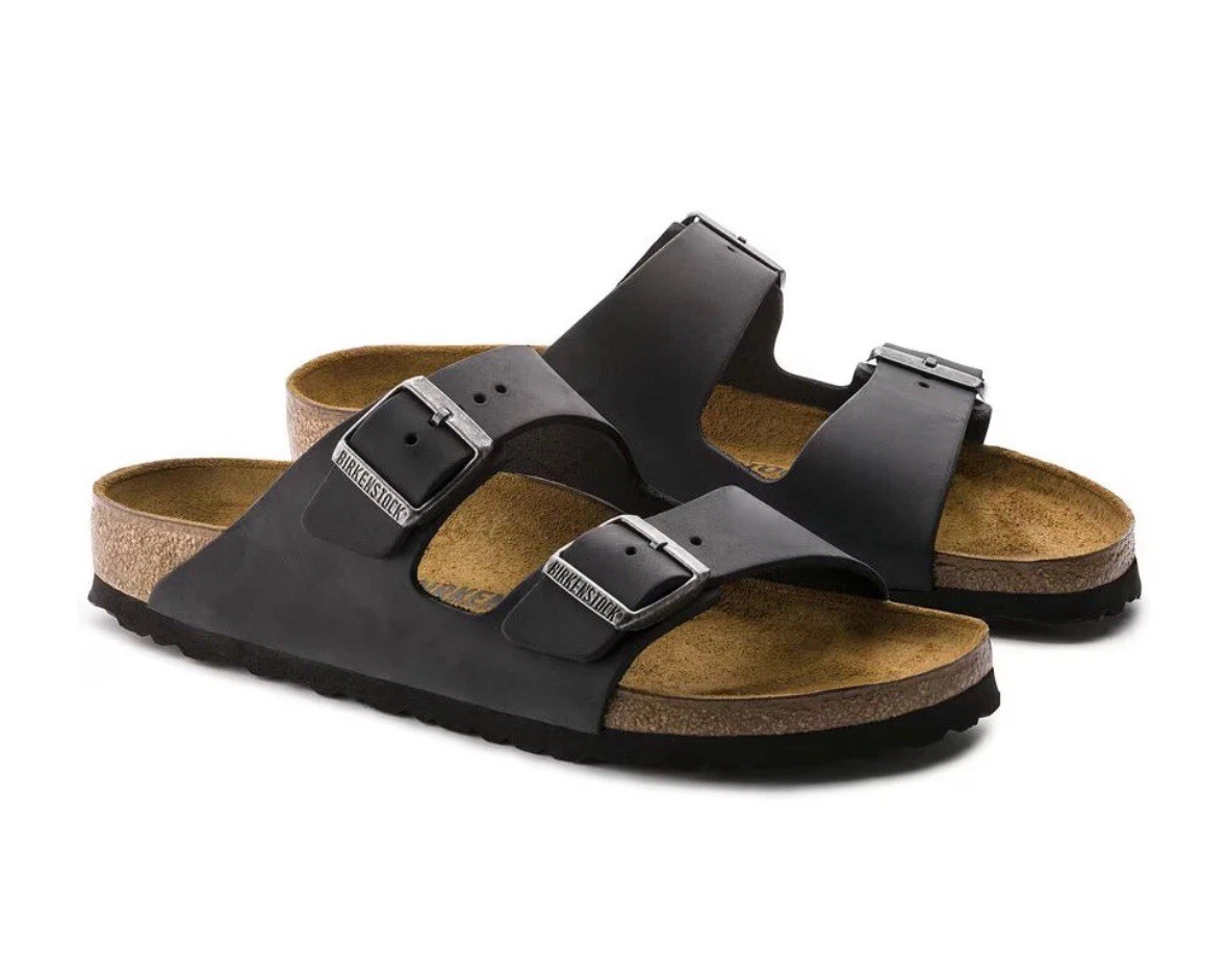 Birkenstock Arizona Oiled Vegan Leather Sandals Black EU 43 US men 10-10.5