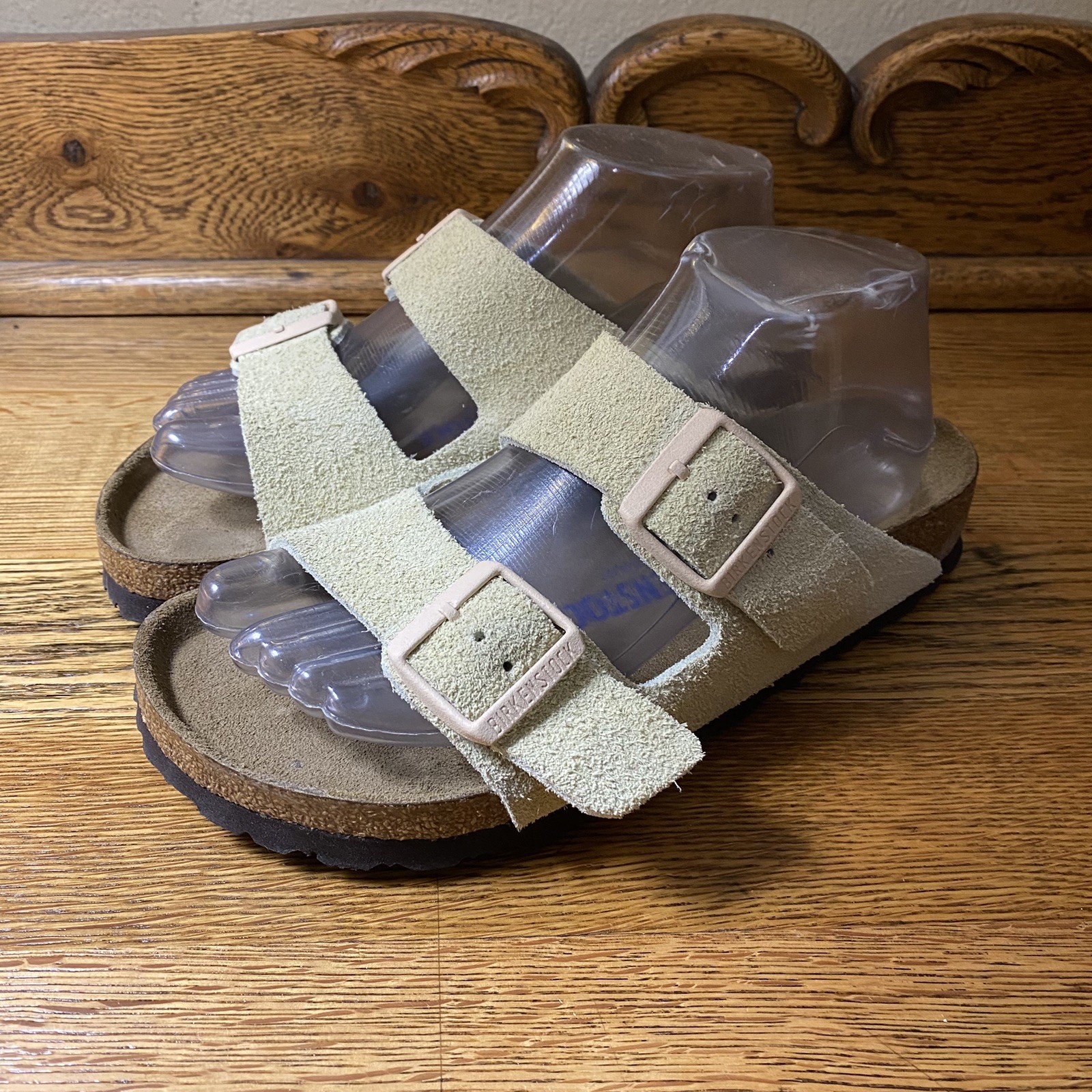 Birkenstock Womens Arizona Soft Footbed Sandals Sz 37/US 6 Almond Yellow