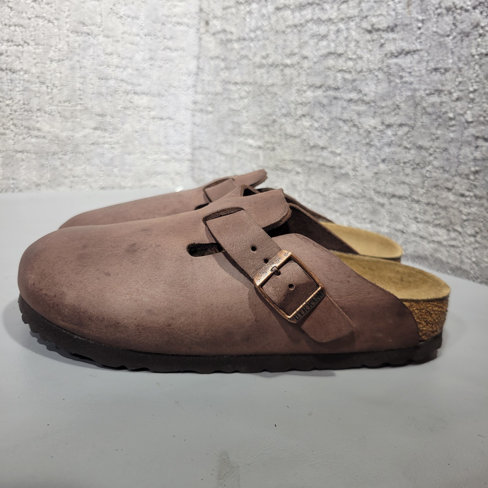 Birkenstock Boston Women’s Size EU 35 L4 Narrow Brown Leather Slip On Clog Shoes