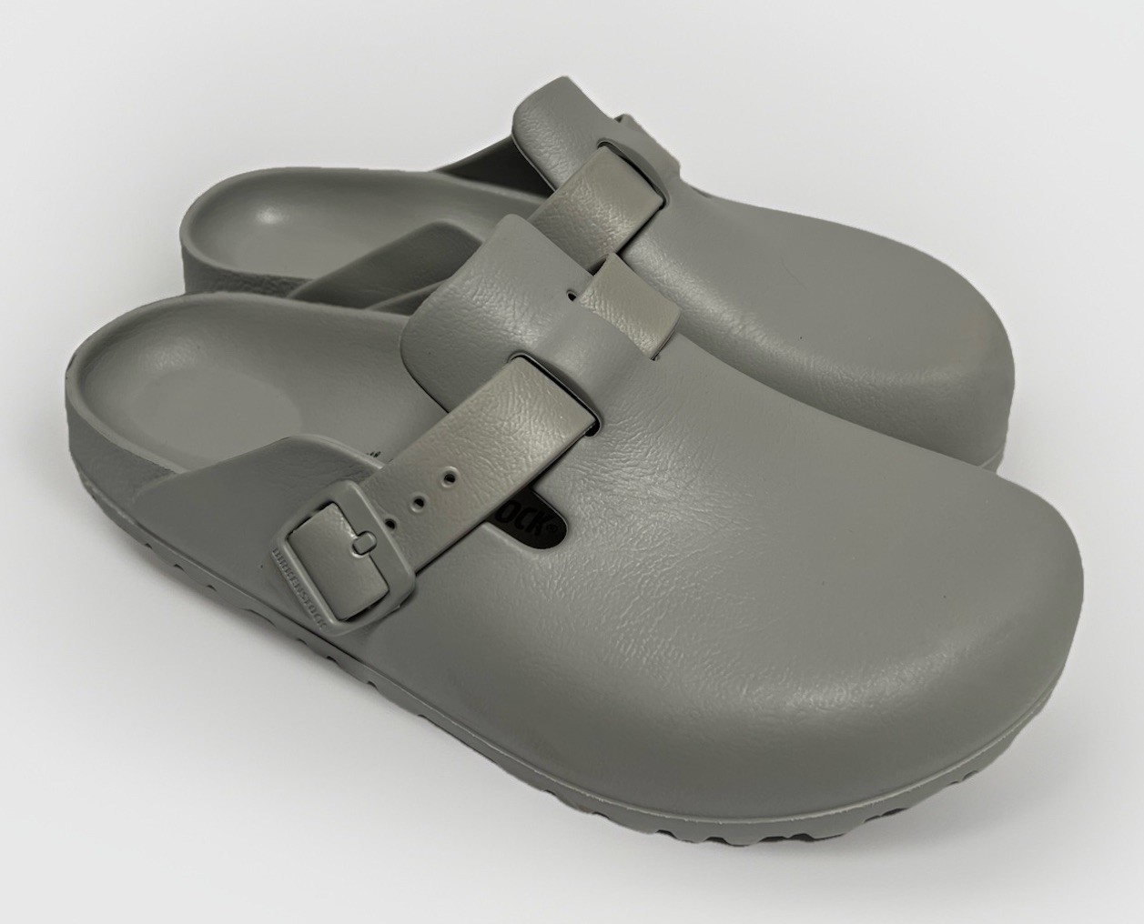 Birkenstock Boston Essentials EVA Clogs Stone Coin Grey Sandals 8/39