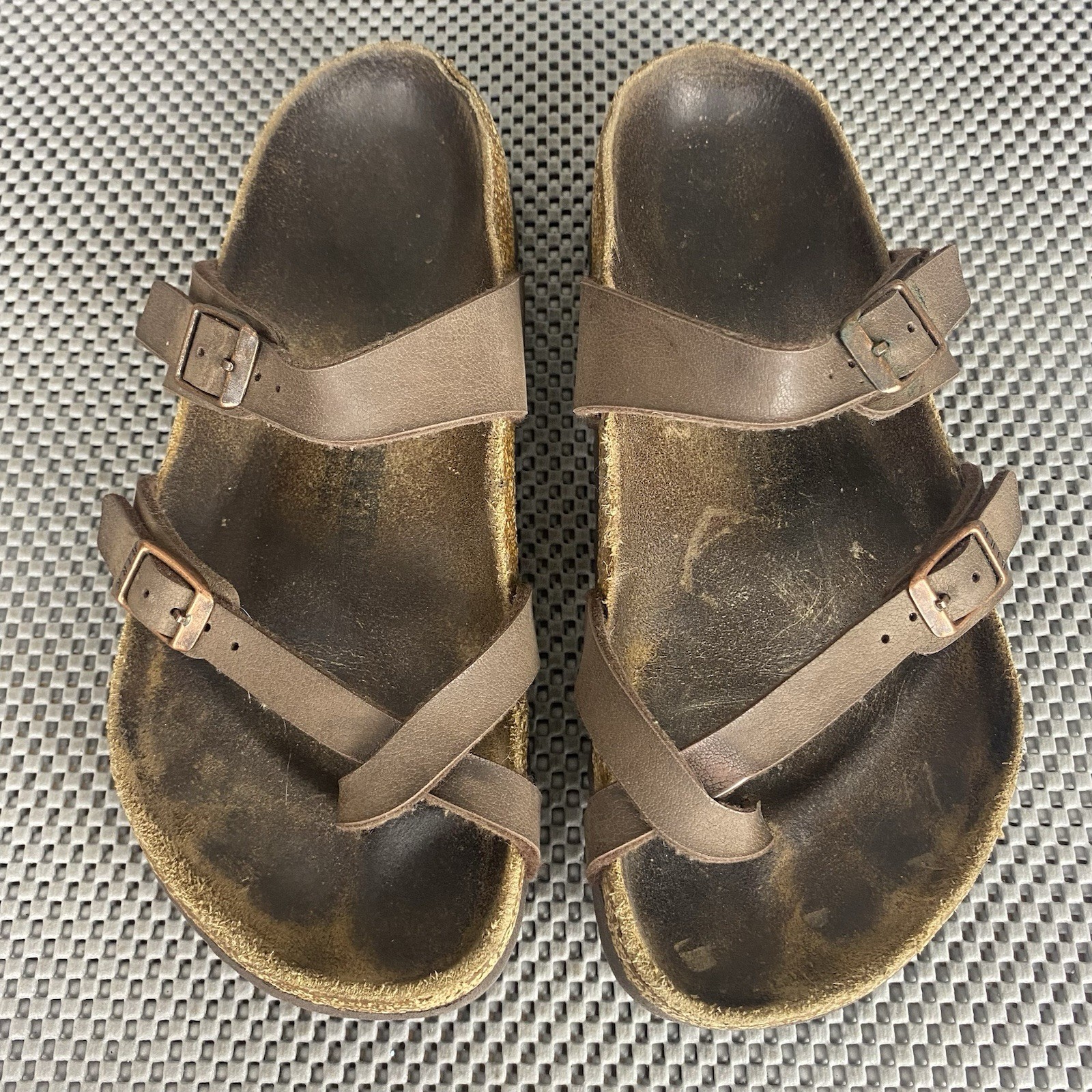Birkenstock Mayari Sandals Adult 38 Brown Leather Slip On Made In Germany