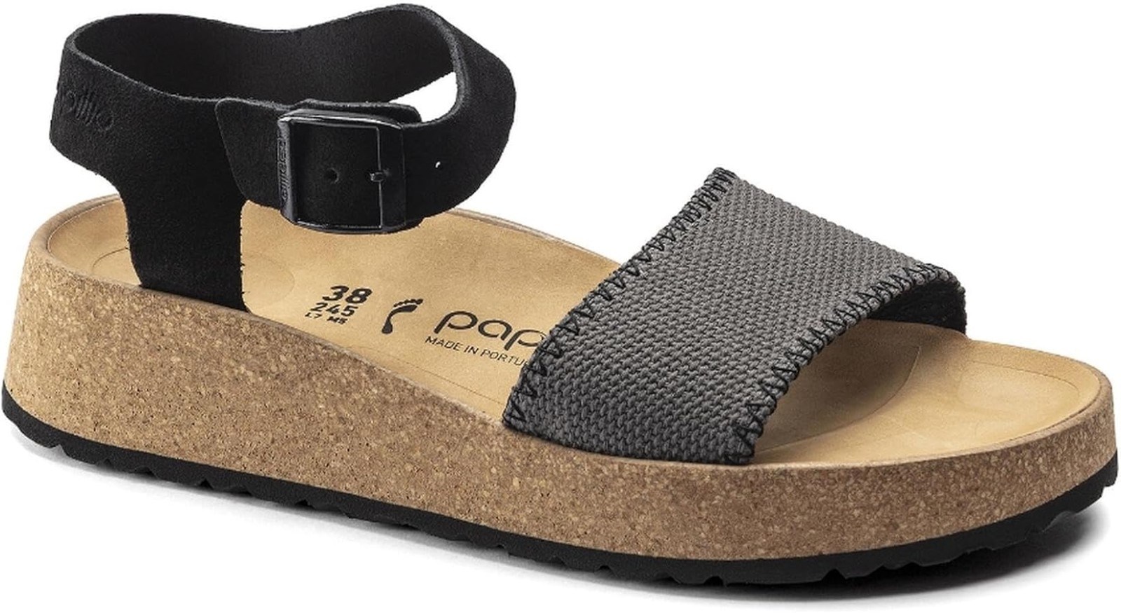 New In Box Birkenstock Papillio Glenda wedge – Size 39 – Suede & Textile