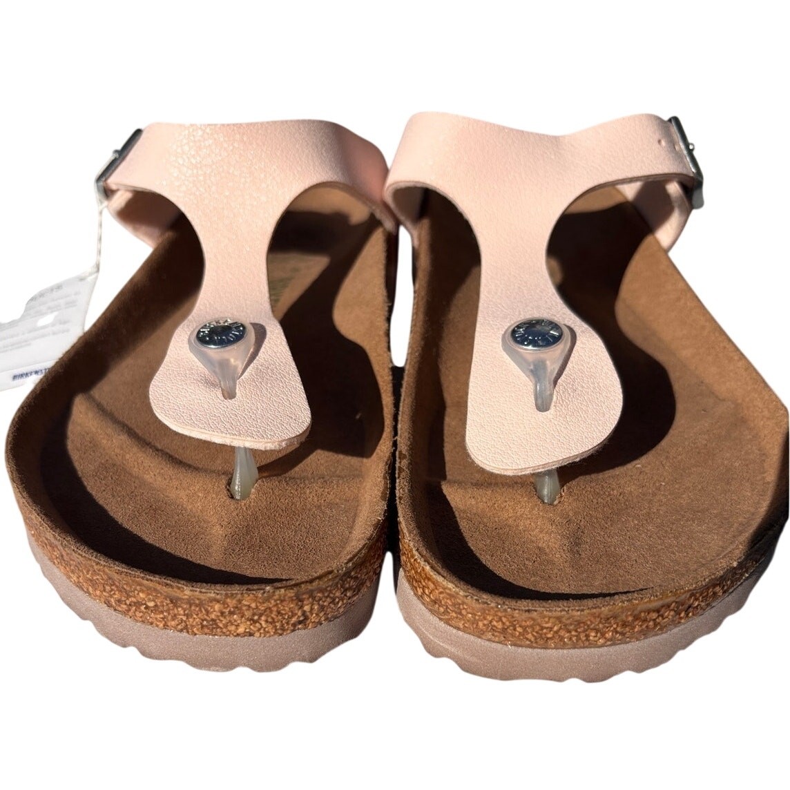 BIRKENSTOCK Gizeh Vegan Leather Light Rose Sandals NWT Size 39 US Size 8/8.5