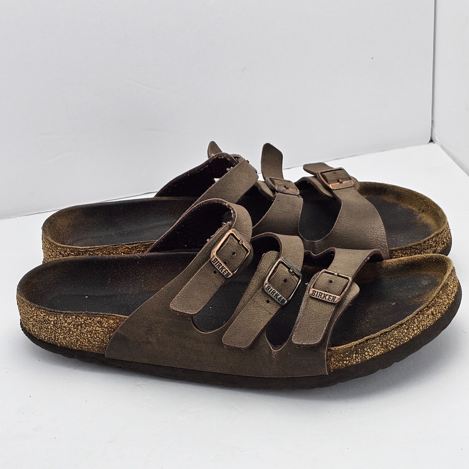 Birkenstock Florida Unisex 11 Mocha Brown Soft Footbed Slippers