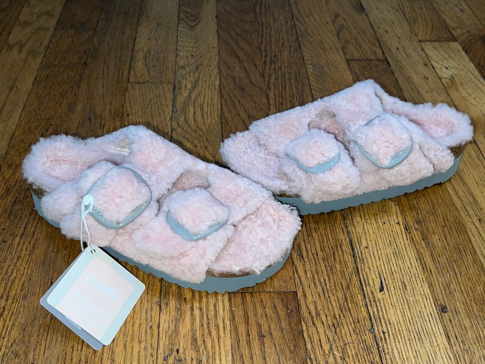 Birkenstock Papillio Arizona Big Buckle Shearling Pink Crystal Rose 37 Narrow